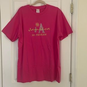 Women's Pink Jamaica Tee Shirt - Size XXL